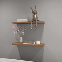 Iva Floating Shelf: Mahogany Melamine Wall Mounted Storage &amp; Decor - $74.99