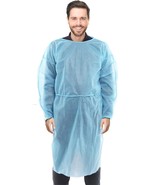 AMZ Medical Supply Disposable Isolation Gown X-Large. Pack of 10 Blue... - $20.21