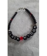 Black Widow Handmade Bracelet in Black and White Beads - $91.13 MXN