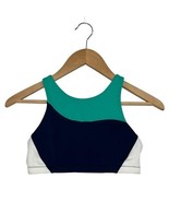 Athleta Freestyle Colorblock High Neck Bikini Top Womens XS Blue Green S... - $44.44 CAD