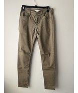 H&amp;M Solid Khaki Tan Stretch Skinny Slim 5Pocket Pants Slacks Size 4 SMAL... - $17.58 CAD