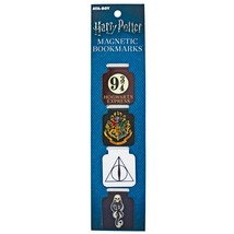 Harry Potter Symbols Magnetic Bookmarks Set Of 4 Black - £10.40 GBP