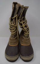 Sorel Sorelli Tall Lace Up Brown Tan Felt Duck Boot Women’s Size 10 NL1619 - £49.06 GBP