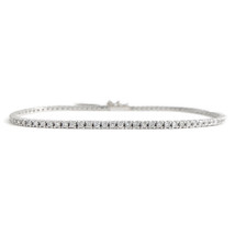 Authenticity Guarantee 
Thin Round Diamond Tennis Bracelet 14K White Gold, 7 ... - £1,594.71 GBP