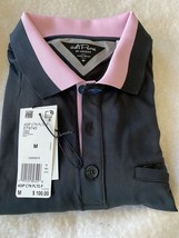 medium Adidas Golf Logo Mens Blue AdiPure Stretch SS Polo Shirt $100 - £27.82 GBP