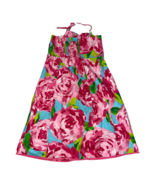 Lilly Pulitzer Sz 14 Pink Floral Girls / Teen Halter Neck Roses Print Dress - €26,18 EUR