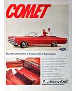 1965 Mercury Comet Caliente Red Vintage Print Ad - $145.02 MXN