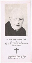Prayer Card Rev Joseph Collins Golden Jubilee Priesthood - $38.33 MXN