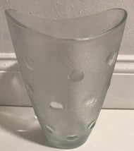 Vintage 1970s Coin Polka Dots Glass Clear Vase, Italy, 1970s - £77.40 GBP