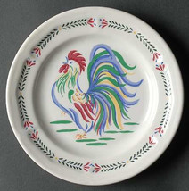 Vintage Sunrise Rooster Dinner Salad Side Plate by Century Stoneware Cou... - $260.69 MXN