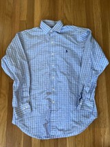 POLO Ralph Lauren Regent Classic Fit Shirt Blue Long Sleeve Size 16 34/35 - $22.69