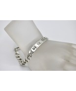 Authentic 925 Sterling Silver Men&#39;s Gucci Ghost Bar ID Curb Link Bracelet - $339.53 CAD