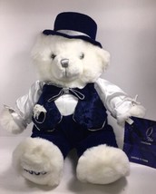 2000 Millennium 18&quot; Plush White Teddy Bear Special Edition Snowflake male - $37.37