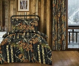 1 pc Twin size Woods Black Camo comforter (No sheets or curtains)   - $48.51