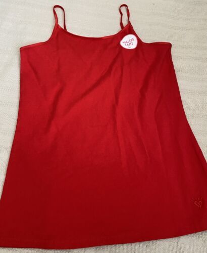 Primary image for NEW Girls Justice Tank Top Red Braless Cami size 18 plus