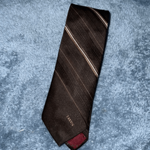 Lanvin vintage, brown striped tie - £11.75 GBP