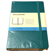 Moleskine Classic Notebook Teal Hard Cover Pocket Dotted Dot Grid 3.5x5.5 - £11.53 GBP