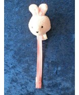 Carters Pink Bunny Rabbit Stuffed Plush Pacifier Clip - £14.72 GBP