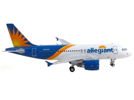 Airbus A319 Commercial Aircraft &quot;Allegiant Air&quot; White and Blue with Graphics 1/4 - £50.57 GBP