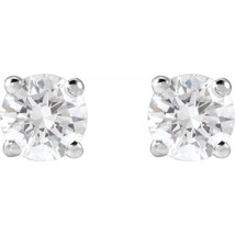 14K White 1/2 CTW Lab-Grown Diamond Stud Earrings - £582.26 GBP