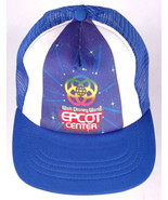 EPCOT CENTER Hat-Walt Disney World-Youth-Snapback-Blue-Mesh-Trucker Cap-Vtg - $409.97 MXN