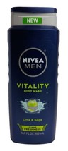 Nivea Men Vitality Body Wash Lime &amp; Sage 16.9 Oz. - £8.75 GBP