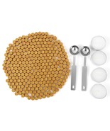 Gold Sealing Wax Beads, 300 Pieces Octagon Seal Wax Beads With 4 Candles... - £15.62 GBP