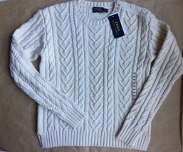 Polo RALPH LAUREN Cable Knit SWEATER Size: EXTRA SMALL New SHIP FREE Pul... - £117.41 GBP