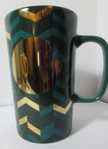 Starbucks 2014 Dot Collection Green Gold Mug 16 oz - £18.00 GBP