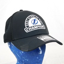 Tampa Bay Lightning Fanatics 2021 Stanley Cup Champs Locker Rm Black Trucker Hat - £16.23 GBP