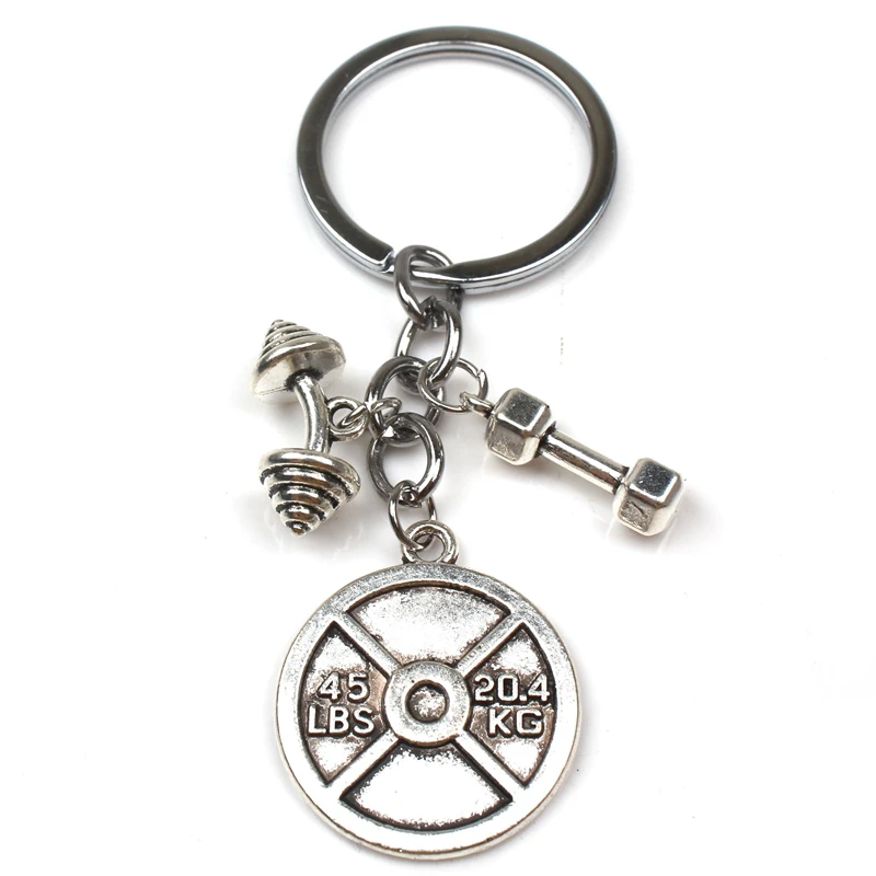Sporting 2020 Hot Fashion Accessorie Keychain Mini Dumbbell Discus Barbell Key R - £23.89 GBP