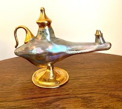 Vintage Aladdin Oil Lamp Glass Genie Lamp Bottle Very Cool Home Decor - $43.60