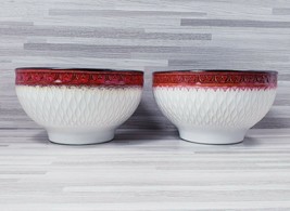 2-Gourmet Basics by Mikasa Sorrento Stoneware 6&quot; Cereal Soup Bowls - £13.86 GBP
