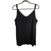 Torrid Women&#39;s Black Camisole Tanktop Lace Button Front Size 3 - $22.99