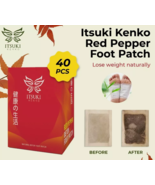 5 Box Itsuki Kenko Red Pepper &amp; Herbal Foot Pads Patch Detoxifying FREE ... - $130.58