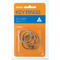 Kevron Key Rings 5pk (Zinc Plated) - 38mm - £22.85 GBP