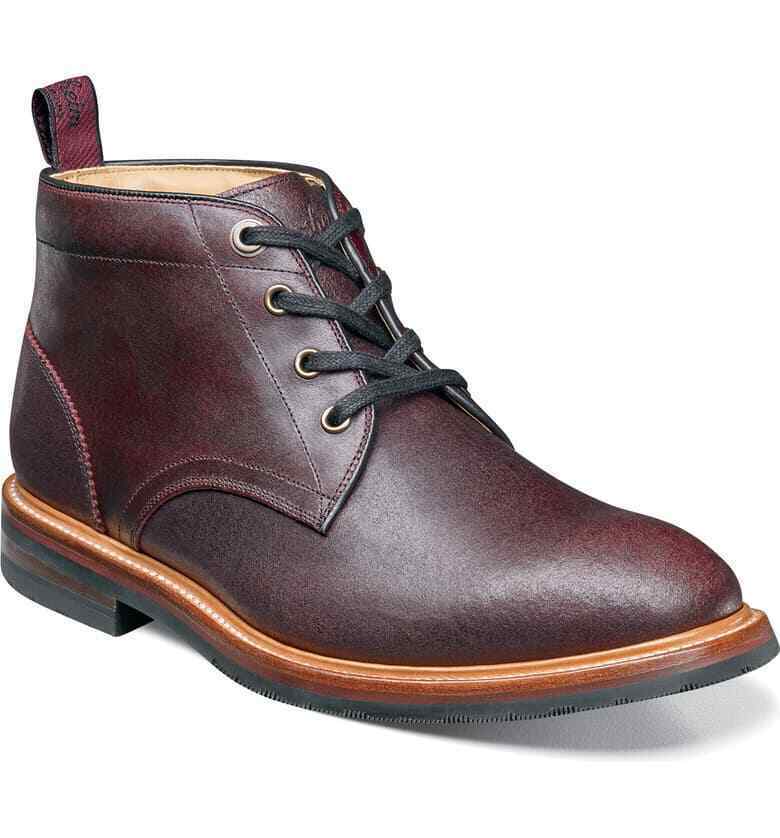 Genuine Vintage Maroon Color Leather Lace Up Rounded Toe Men High Ankle Boots - $159.99 - $219.99