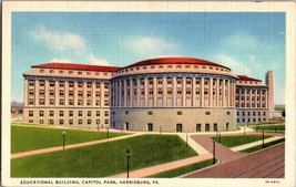 Educational Building Capitol Park Harrisburg Pennsylvania Pa Postcard (B10) - £3.62 GBP