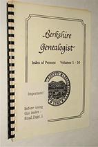 Index of Persons for Berkshire Genealogist Volumes 1-10 Massachusetts MA history - £38.15 GBP