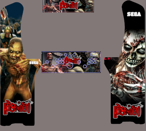 AtGames Legends Ultimate ALU House of the Dead Arcade Cabinet vinyl side Art
