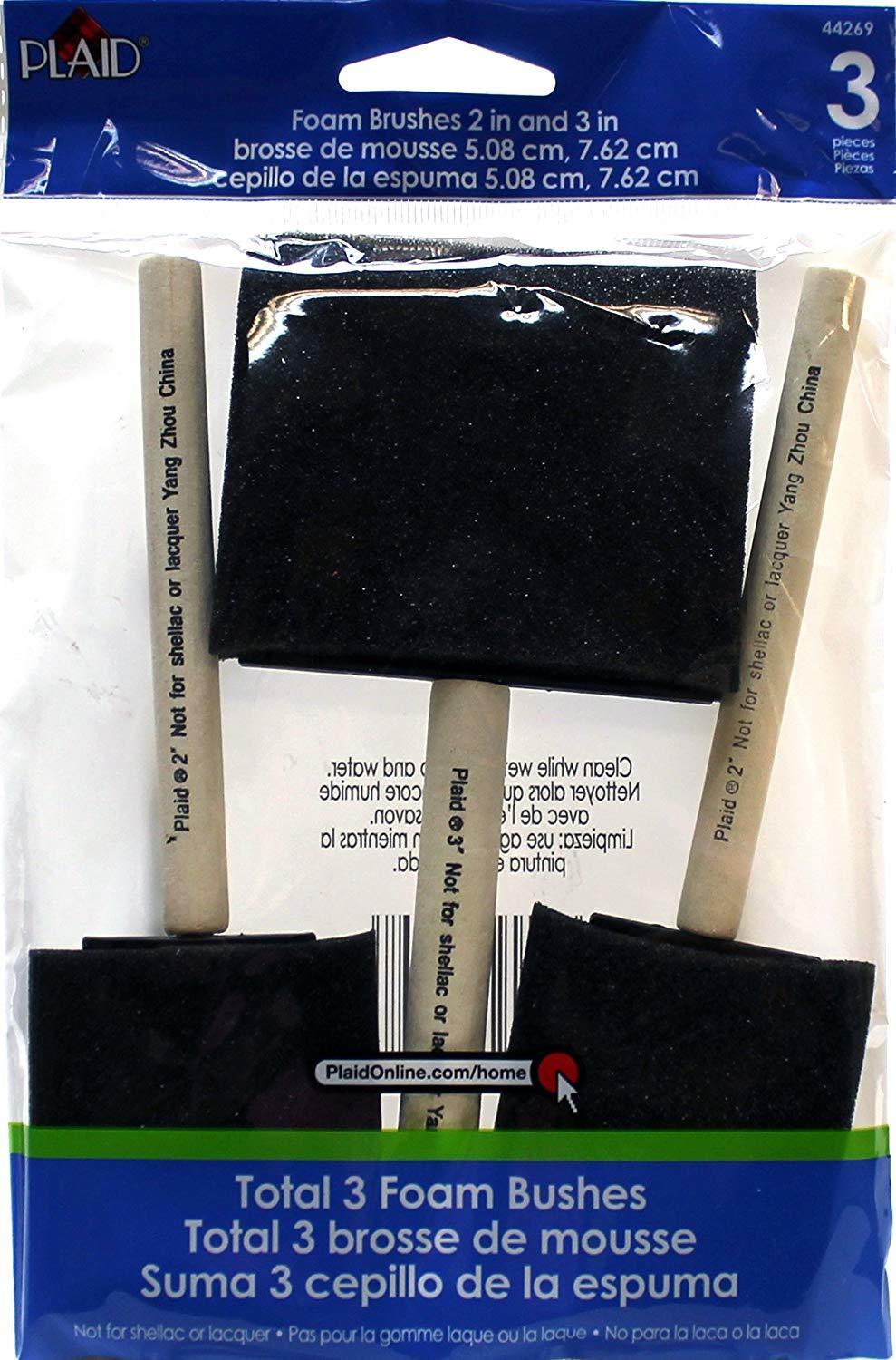 Plaid Brush Sets - Foam Brush - $14.79