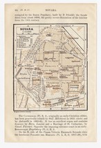 1913 Original Antique City Map Of Novara / Piedmont / Italy - $23.29