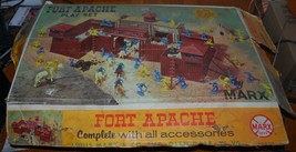 Vintage MARX Fort Apache Playset  3681 W/ Box  - £220.72 GBP