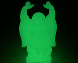   laughing buddha glow in the dark arms up statue man made jade stone  maitreya 9 thumb155 crop