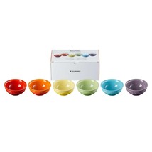 Le Creuset Bowls Set Stoneware Mini Bowl Small Colors Candy Dips Spices 6oz 6 Pc - £70.59 GBP