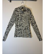 H&amp;M Womens Turtleneck Top Long Sleeve Shirt Black, And White - €17,13 EUR