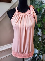 International Concepts Women Pink Polyester Halter Neck Sleeveless Blouse XL - £18.87 GBP