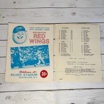 Rochester Red Wings Score Card Silver Stadium Baseball Program Vintage 1970 - $14.84