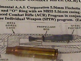 Vintage 1990&#39;s Experimentatl Flechette Sabot Cartridge For Colt ACR Iner... - $25.00