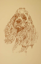 Cocker Spaniel Dog Art Portrait Print #57 Kline adds dog name free. WORD... - £39.92 GBP
